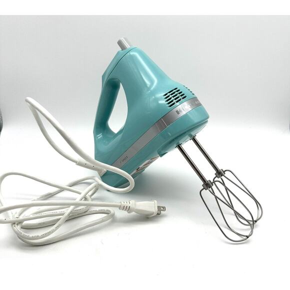 KitchenAid 7-Speed Hand Mixer Model KHM7TAQ5 Turquoise - Picture 1 of 8